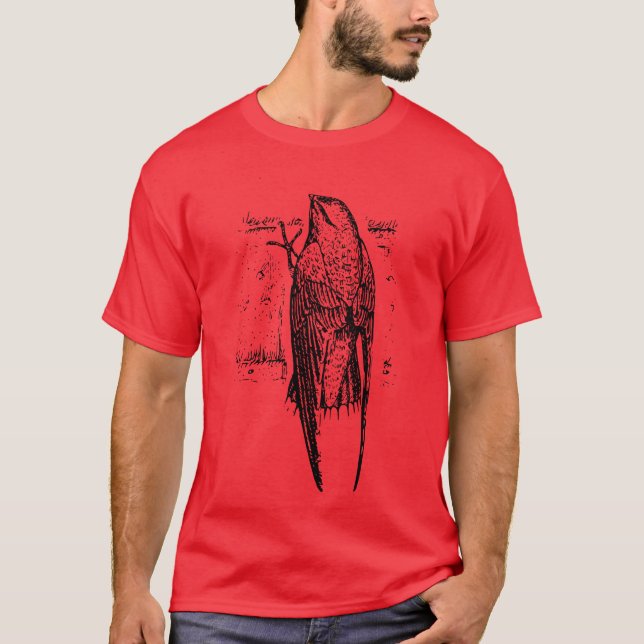 chimney swift bird girl T-Shirt (Front)
