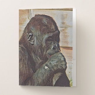 CHIMP ART POCKET FOLDER