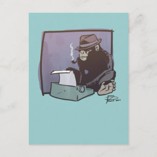 Chimp Can Key Postcard