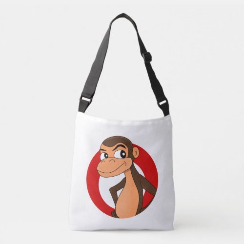 Chimp cartoon crossbody bag