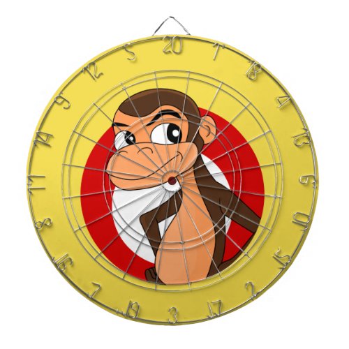 Chimp cartoon dartboard
