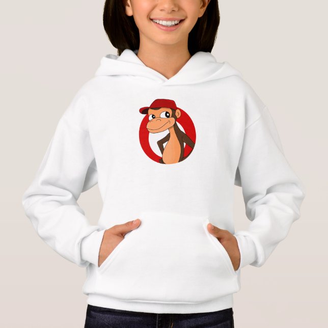 Chimp cartoon hoodie (Front)