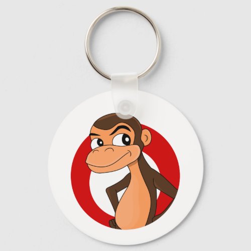 Chimp cartoon keychain