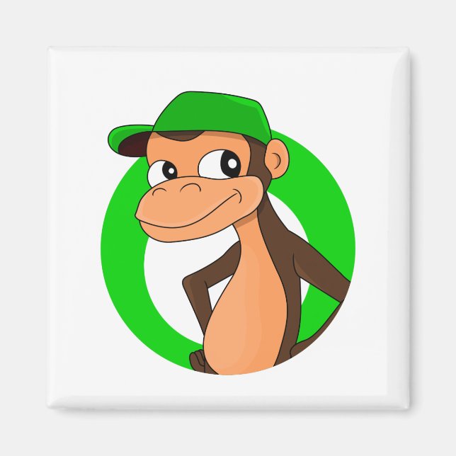Chimp cartoon magnet (Front)