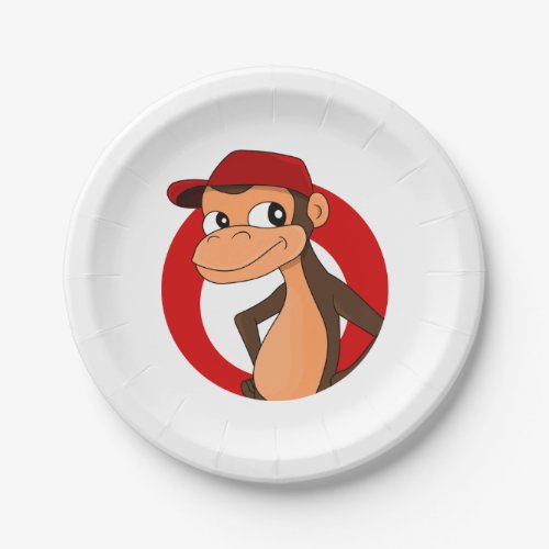 Chimp cartoon paper plates