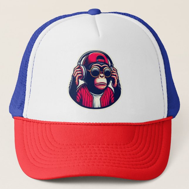 CHIMP IN DA HOUSE TRUCKER HAT (Front)