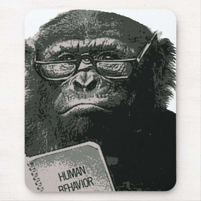 Chimp Reading Mouse Pad (Front)