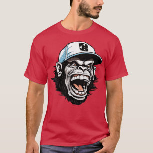 Chimp Wearing A Baseball Hat 1 T-Shirt