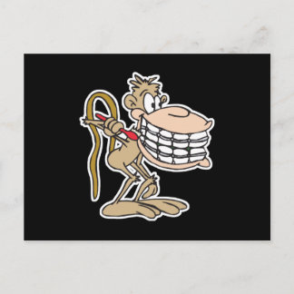 chimp with braces postcard