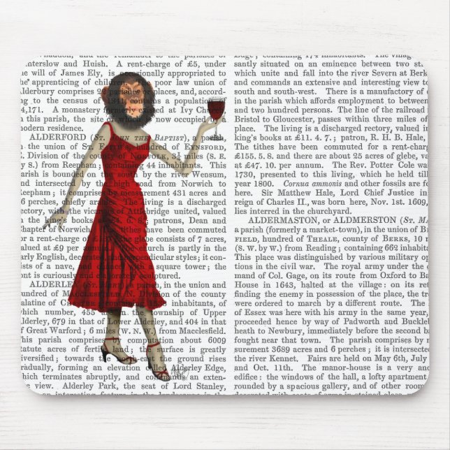 Chimp With Wine Mouse Pad (Front)