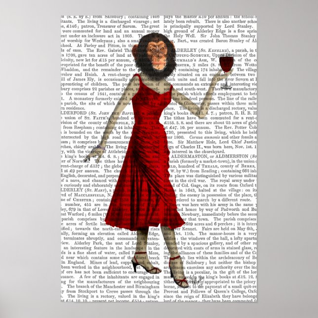 Chimp With Wine Poster (Front)