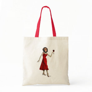 Chimp With Wine Tote Bag