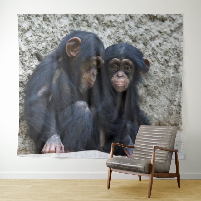 Chimpanzee 022 tapestry (In Situ (Horizontal))