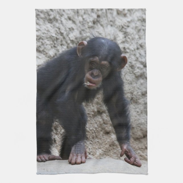 Chimpanzee 031 kitchen towel (Vertical)