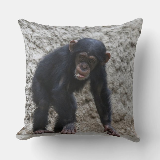 Chimpanzee 031 throw pillow (Front)