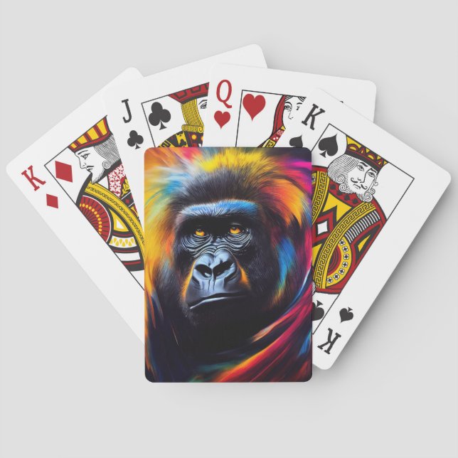 Chimpanzee Ape Animal Discovery Adventure Nature  Poker Cards (Back)