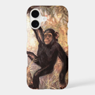 Chimpanzee by CE Swan, Vintage Wild Jungle Animals iPhone 17 Case