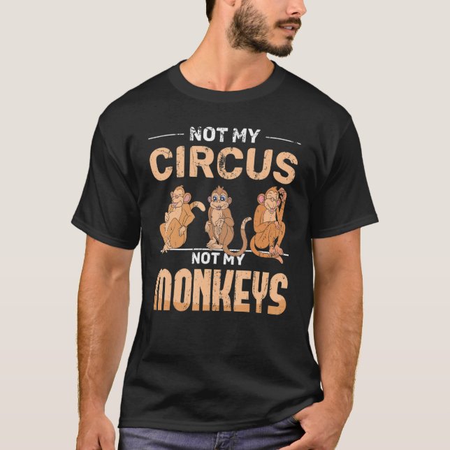 Chimpanzee Circus Zoo Animal Monkey Lover Monkey T-Shirt (Front)