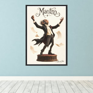Chimpanzee Conductor Canvas Print