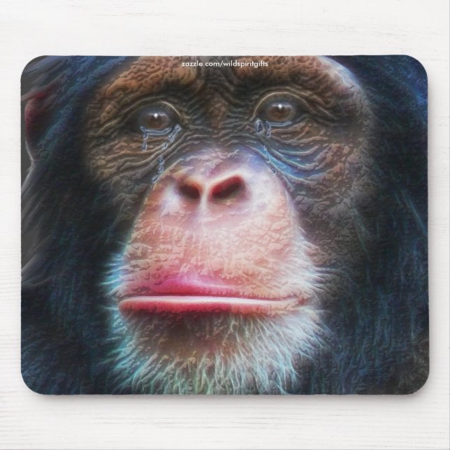 Chimpanzee Conservation Wildlife Art  Mousepad (Front)
