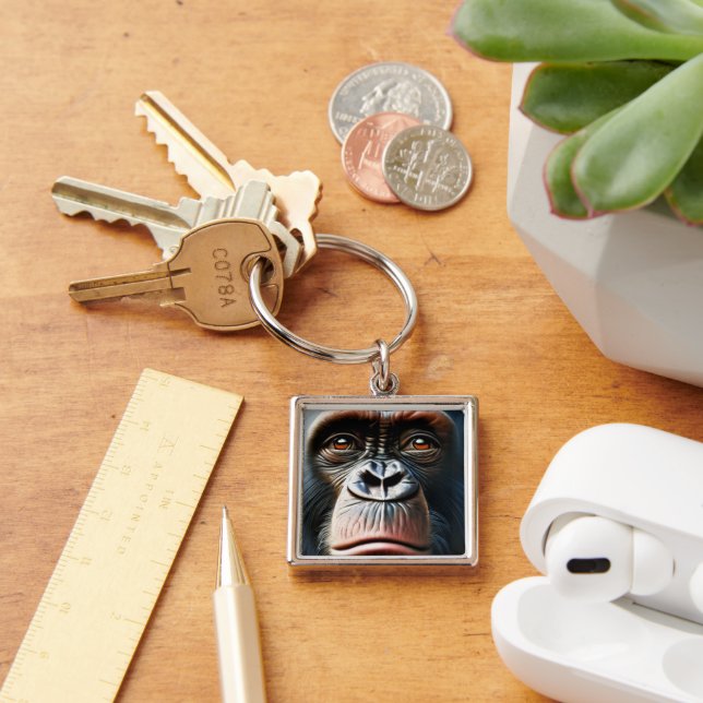 Chimpanzee Cute Monkey Save The Chimps Ape Keychain (Desk)