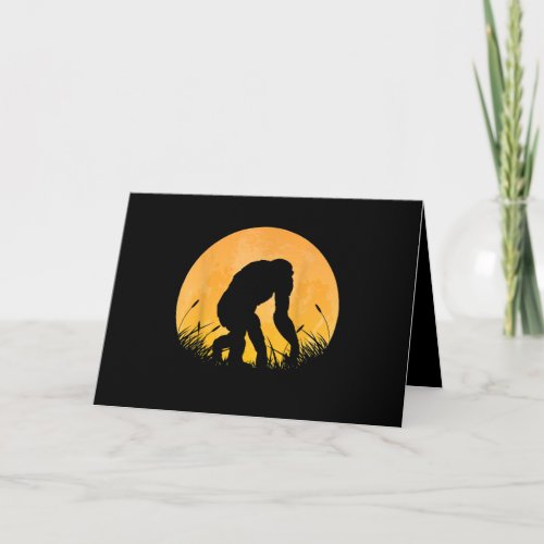 Chimpanzee Easy Halloween Outfit Monkey Moon Card