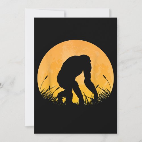 Chimpanzee Easy Halloween Outfit Monkey Moon Holiday Card