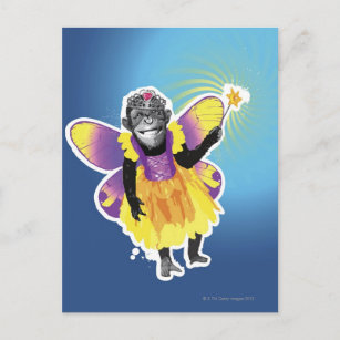 Chimpanzee Fairy Postcard