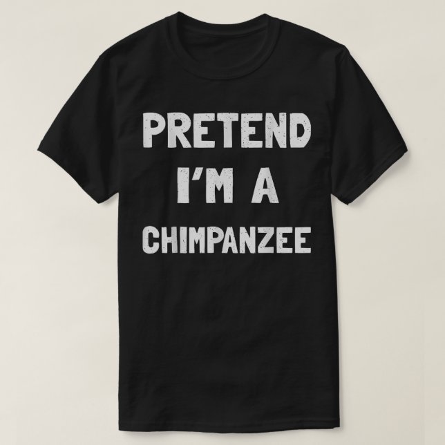 Chimpanzee Halloween Costume Funny Gift Men Women T-Shirt (Design Front)
