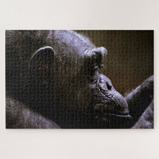 Chimpanzee Head close up Jigsaw Puzzle (Horizontal)