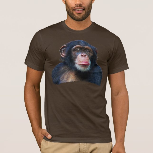 CHIMPANZEE II Wildlife Art T-shirt (Front)