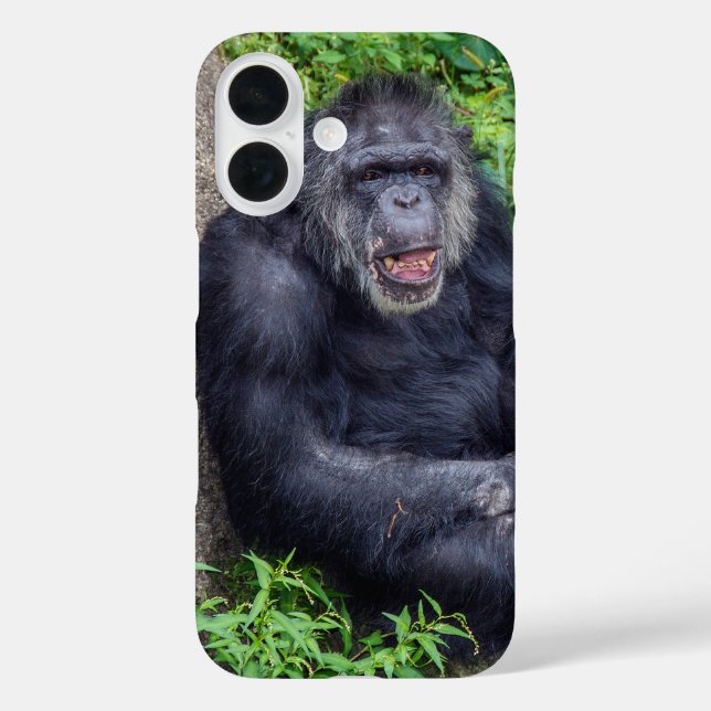 Chimpanzee In Green Plants Case-Mate iPhone Case (Back)