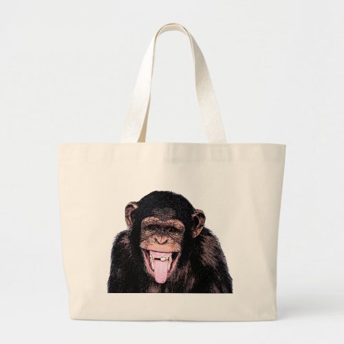 Chimpanzee Large Tote Bag