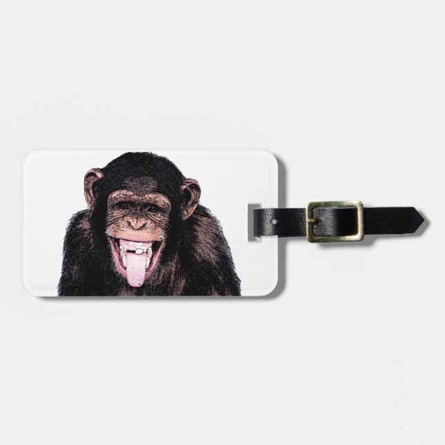 Chimpanzee Luggage Tag (Front Horizontal)