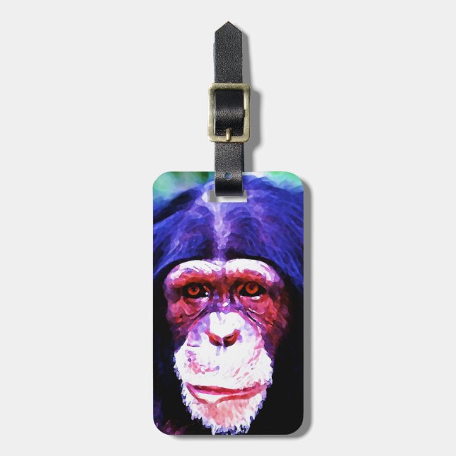 Chimpanzee Luggage Tags (Front Vertical)