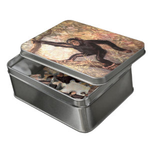 Chimpanzee Monkey by CE Swan, Vintage Wild Animals Jigsaw Puzzle