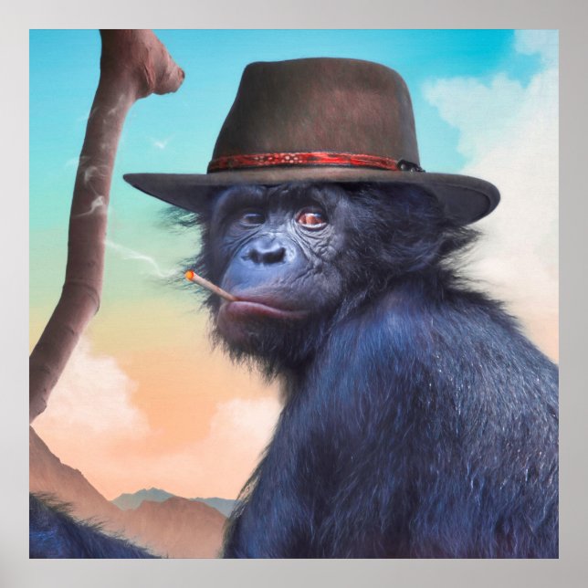 CHIMPANZEE MONKEY CHIMPIANNA JONES POSTER (Front)