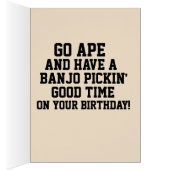 CHIMPANZEE MONKEY FUNNY BIRTHDAY GREETING CARD (Inside (Right))