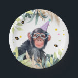 Chimpanzee Monkey Party Animals Birthday Safari Paper Plates<br><div class="desc">♥ A perfect addition to your little one'e birthday party! Party Animals theme. Designed to match our Party Animals theme collection.</div>