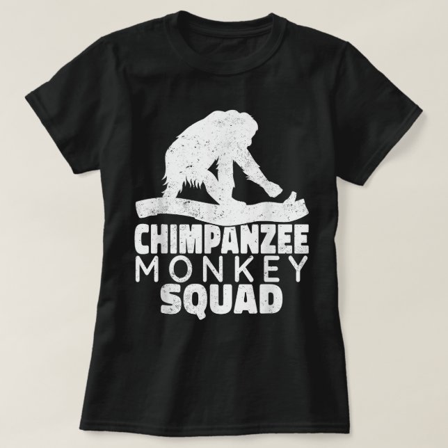 Chimpanzee monkey squad Primates chimpanzee vintag T-Shirt (Design Front)