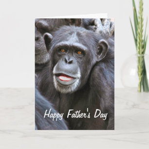 Chimpanzee Photo Happy Father's Day Card