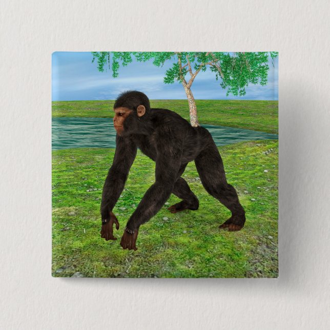 Chimpanzee Pinback Button (Front)