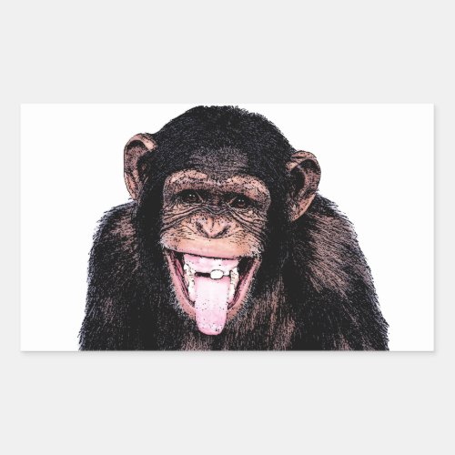 Chimpanzee Rectangular Sticker