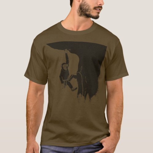 Chimpanzee rock climbing T_Shirt