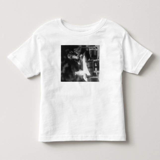 Chimpanzee Seated at Table at National Zoo Toddler T-shirt (Front)