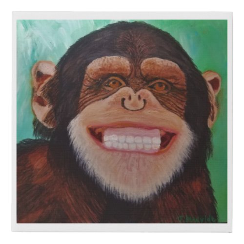 Chimpanzee Smiling Monkey Print