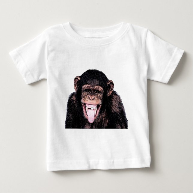 Chimpanzee Tongue Baby T-Shirt (Front)