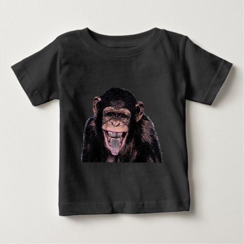 Chimpanzee Tongue Baby T_Shirt