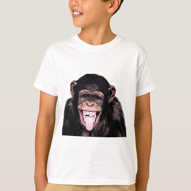 Chimpanzee Tongue T-Shirt (Front)