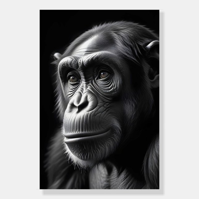 Chimpanzee Wildlife Majestic Nature Life Poster  (Front)